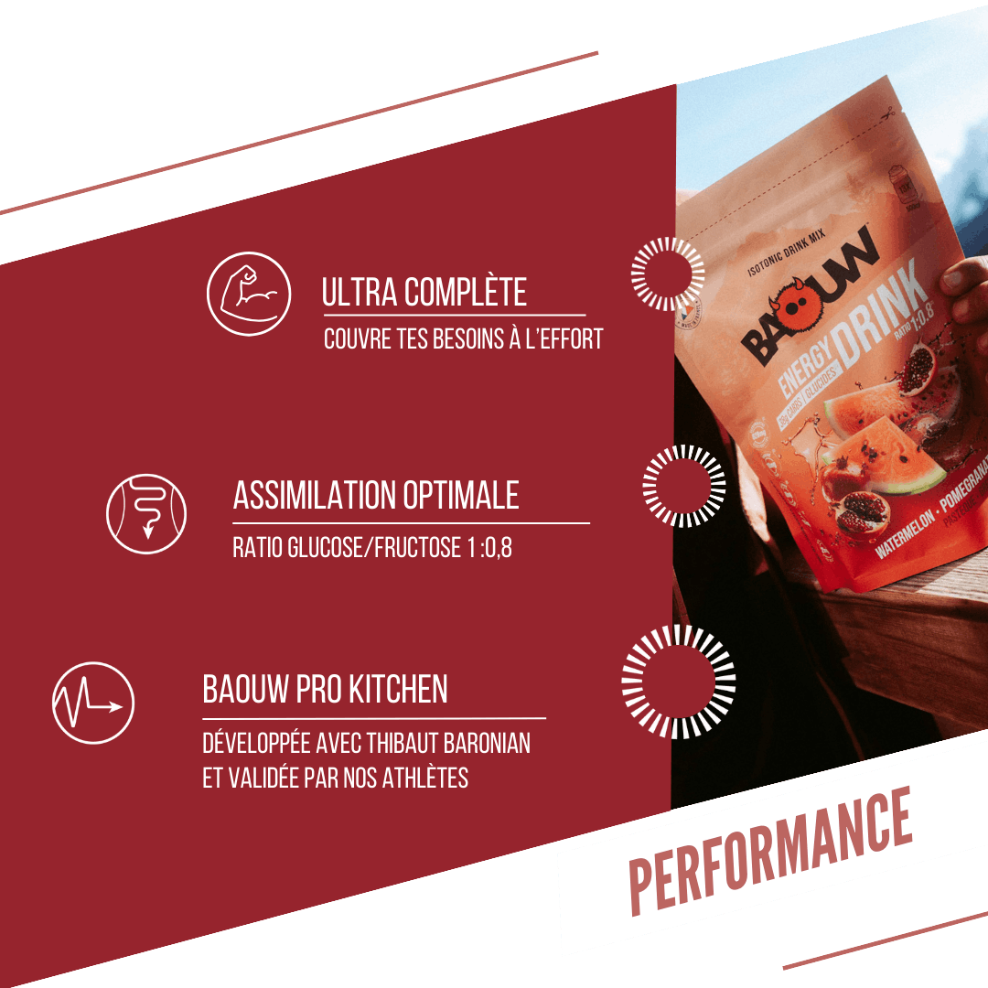 BAOUW ISOTONIC energiajuoma (45g) vesimeloni/granaattiomena)
