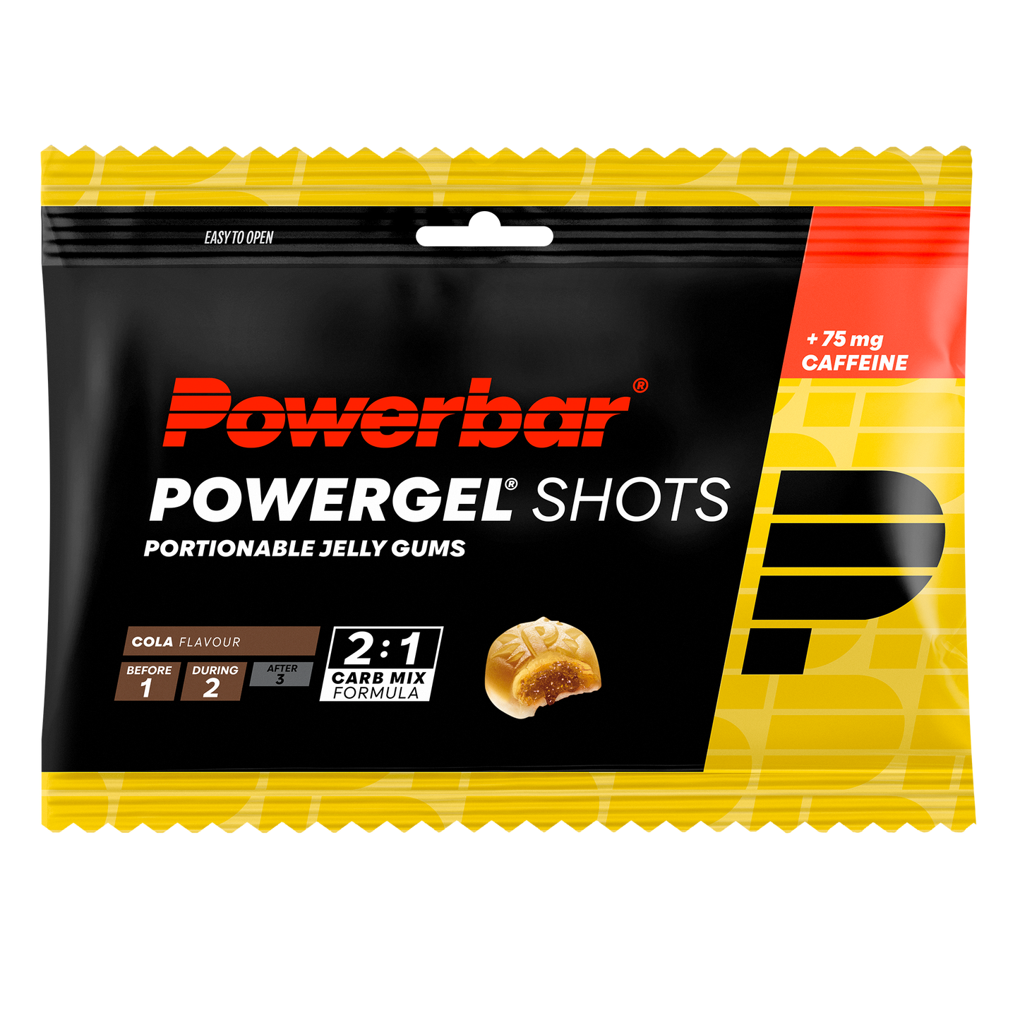 6 Bonbons POWERBAR POWERGEL Shots (60gr) Cola + 2 HIGH5 ENERGIAPATUKKA (55g) Karamelli)