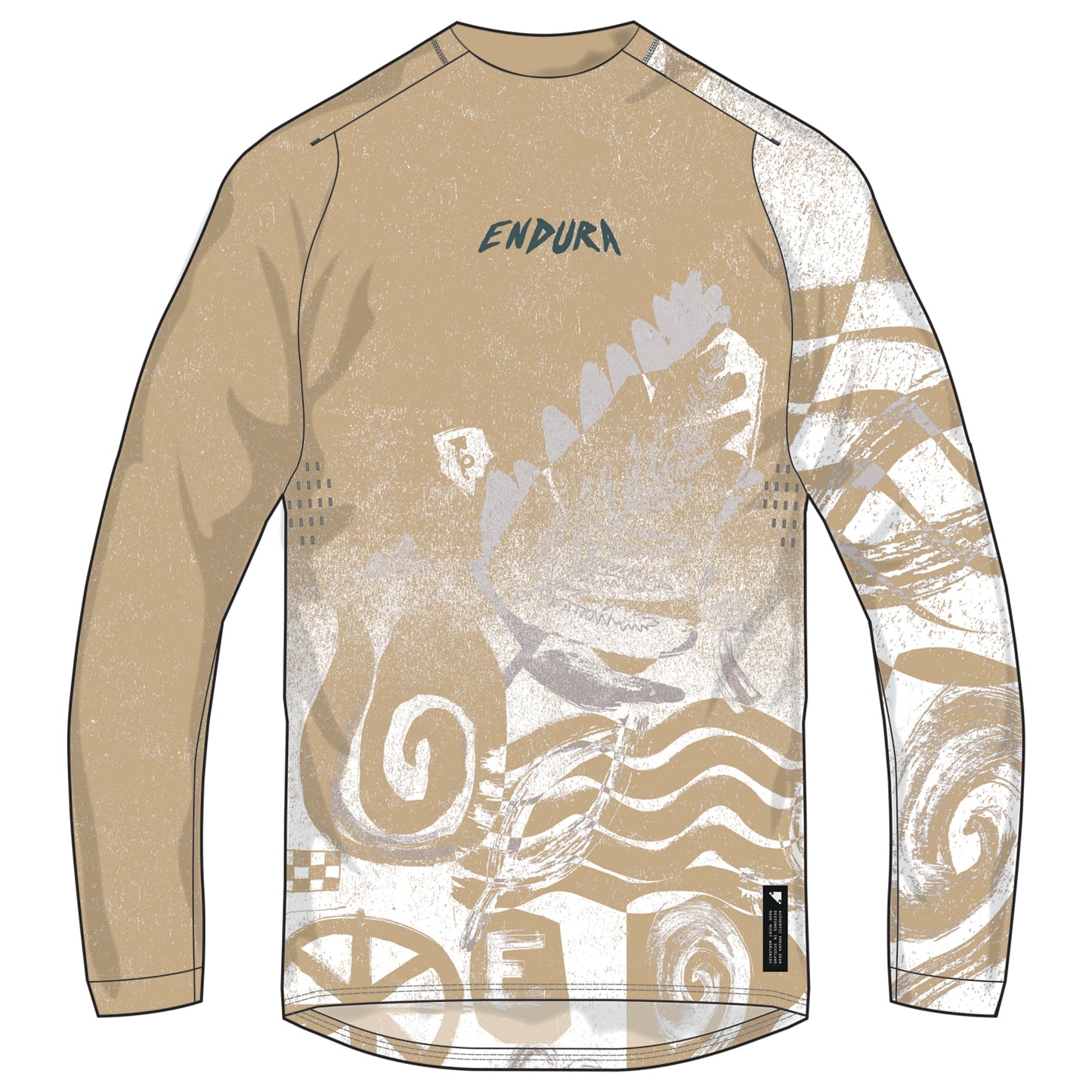 ENDURA SINGLETRACK PRINT pitkähihainen paita Sand