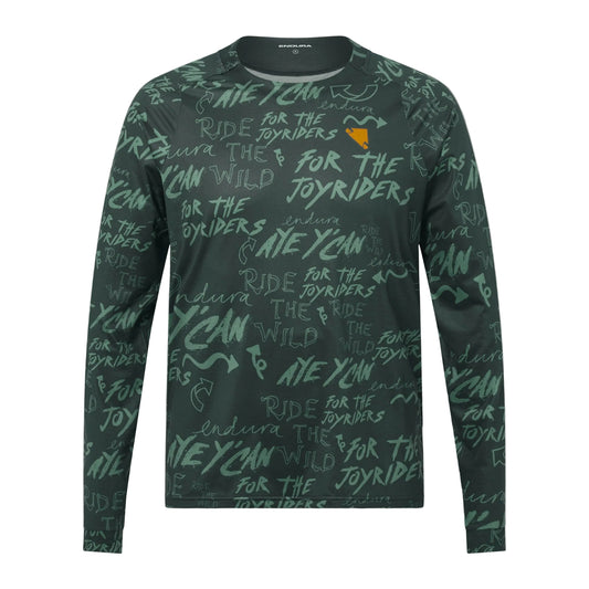ENDURA SINGLETRACK PRINT Pitkähihainen Carbon Grey päähihna