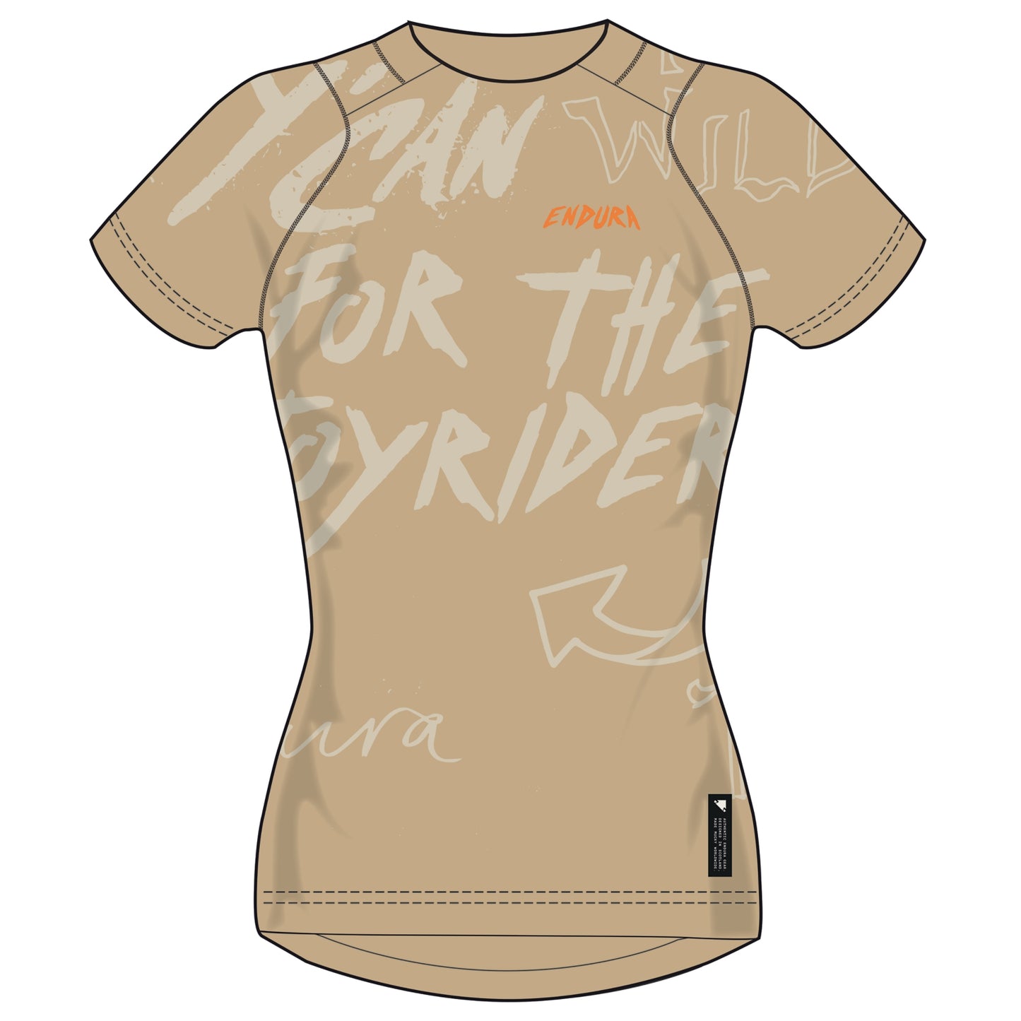 Naisten ENDURA SINGLETRACK PRINT lyhythihainen Jersey Sand