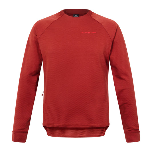 ENDURA SINGLETRACK FLEECE pitkähihainen trikoo tiili