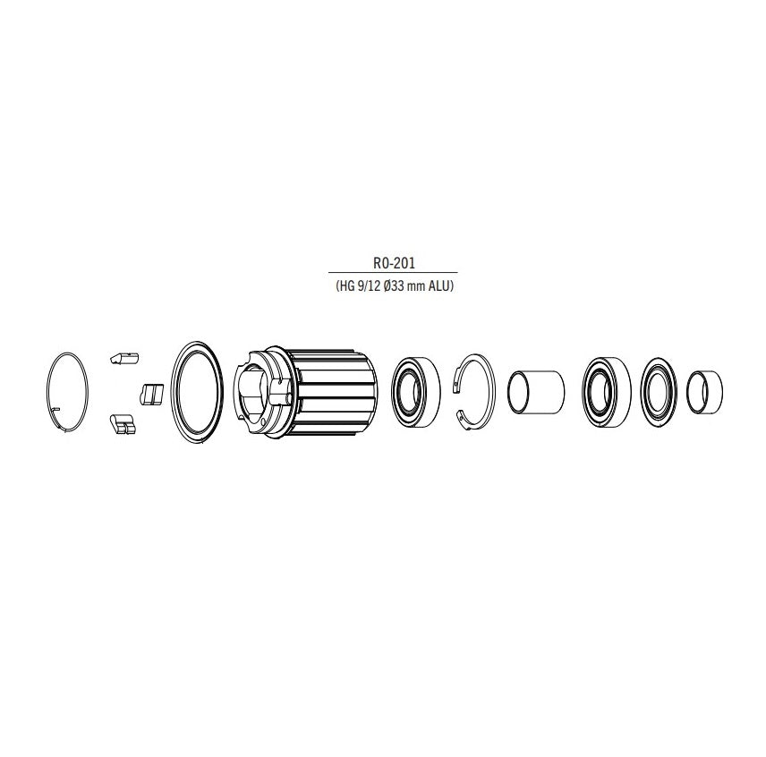 FULCRUM Vapaarattaan runko Tyyppi Shimano 10/11-vaihteinen Alumiini #R0-201