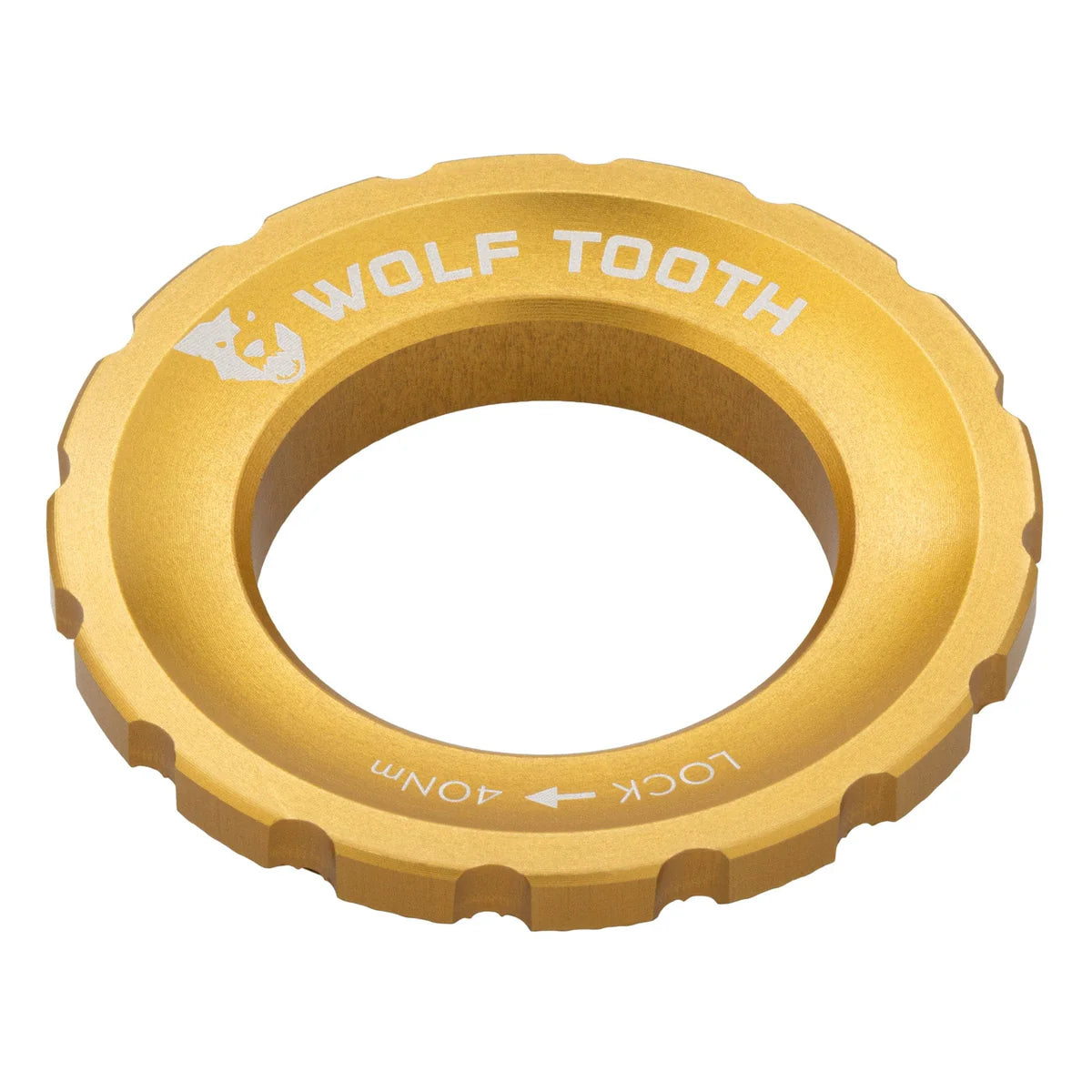 WOLF TOOTH -ulkoinen Centerlock-mutteri, kultainen