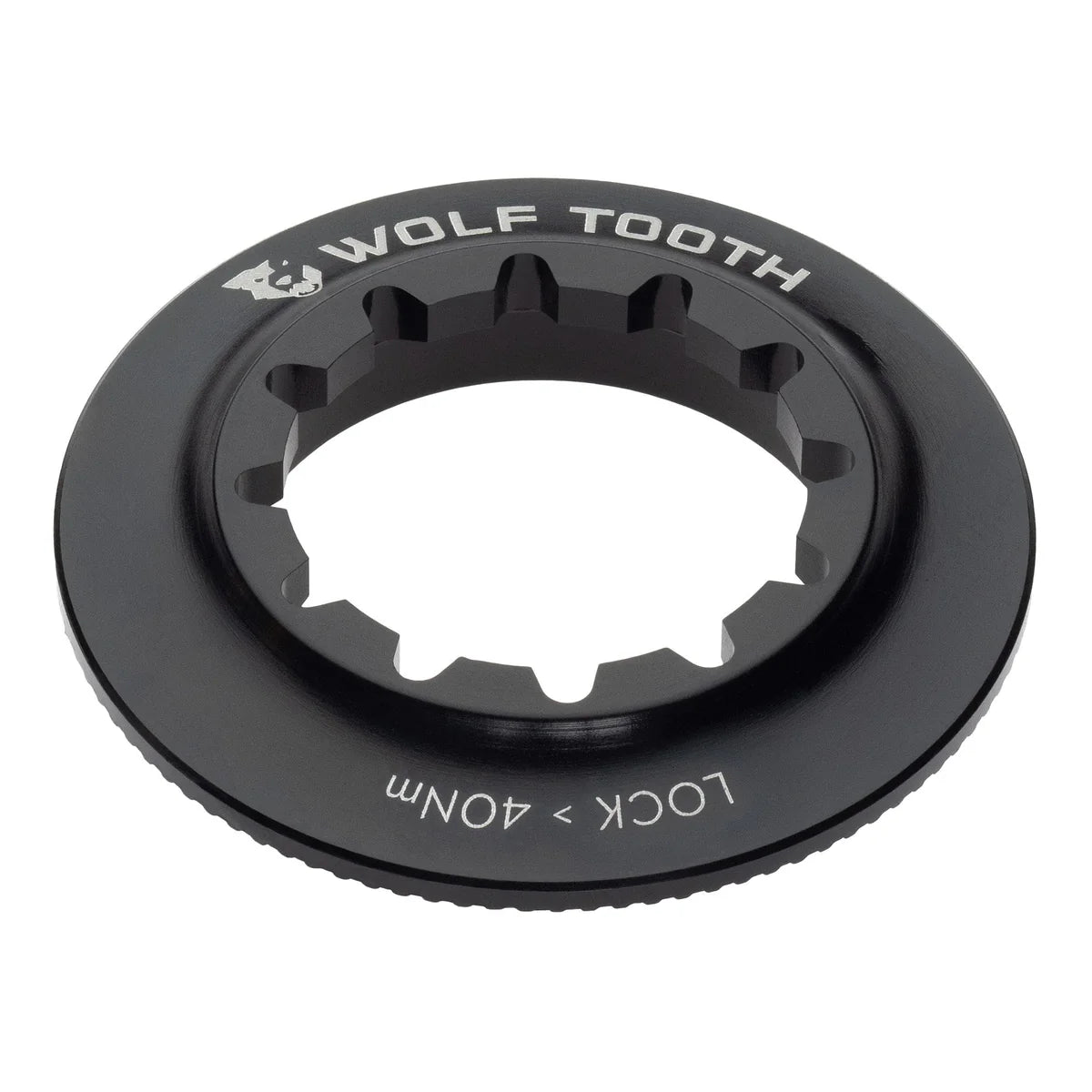 WOLF TOOTH:n sisäinen Centerlock-mutteri, musta