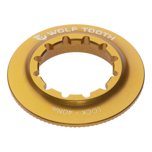 WOLF TOOTH:n sisäinen Centerlock-mutteri, kultainen