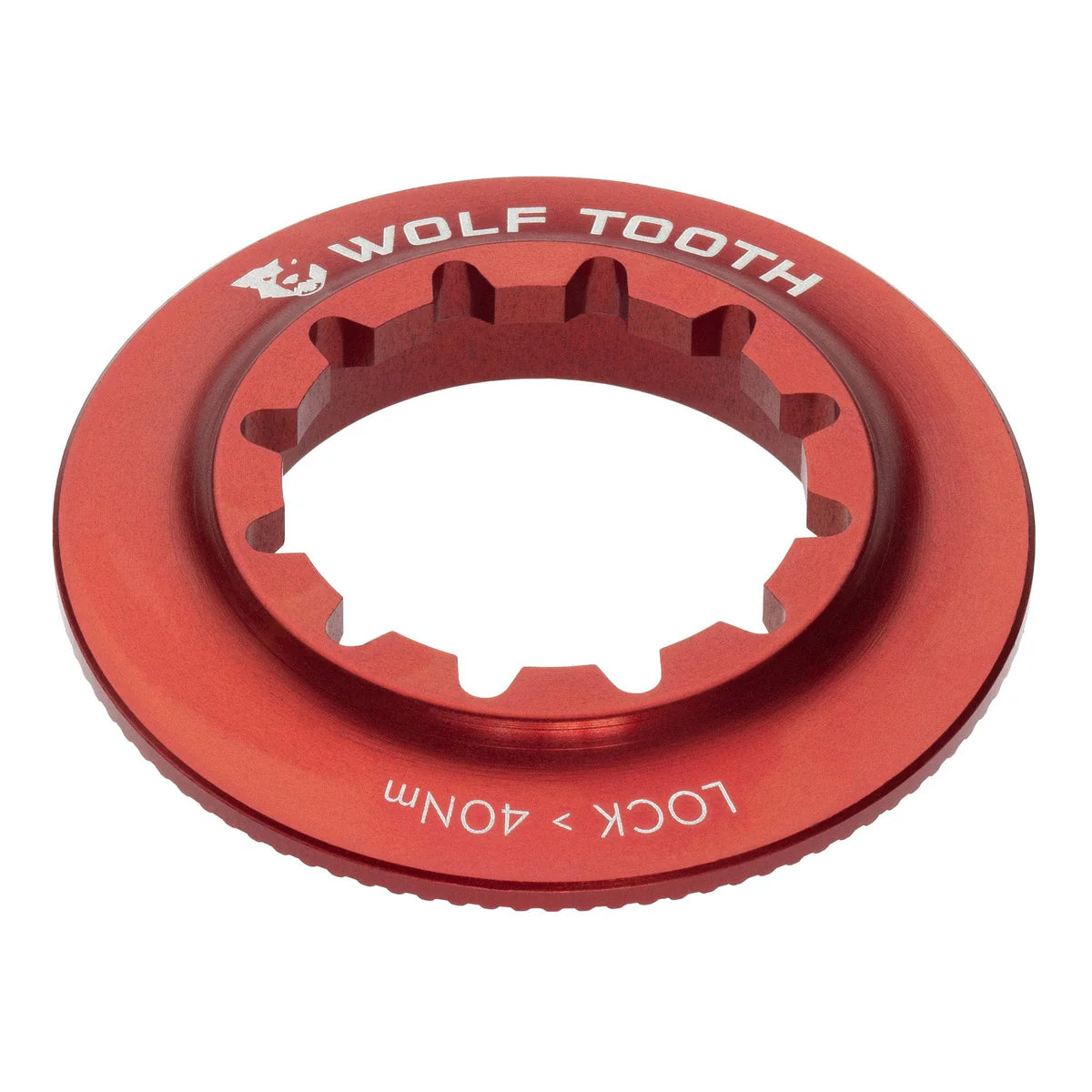 WOLF TOOTH:n punainen sisäinen Centerlock-mutteri