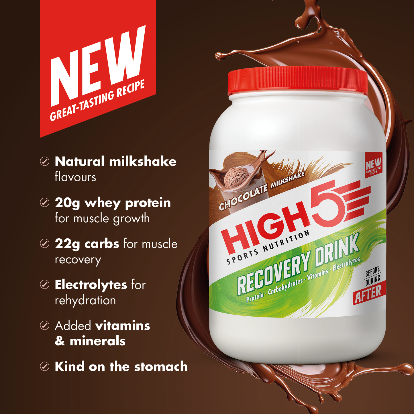 HIGH5 RECOVERY DRINK (1.6kg) Suklaa