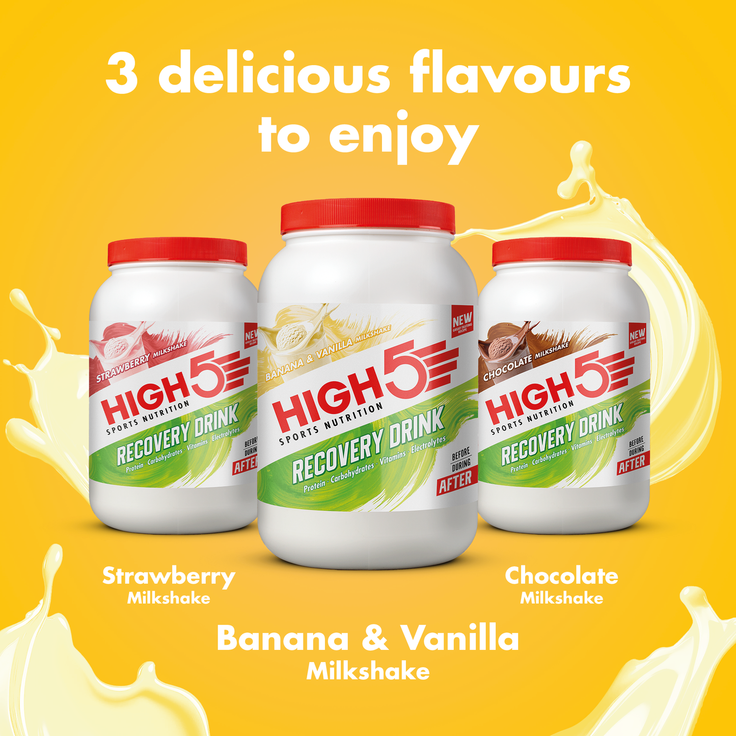 High5 Recovery Drink (450g) Banaani-Vanilja-Milkshake