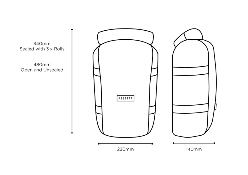 RESTRAP SWITCH Pannarilaukku 10L Musta