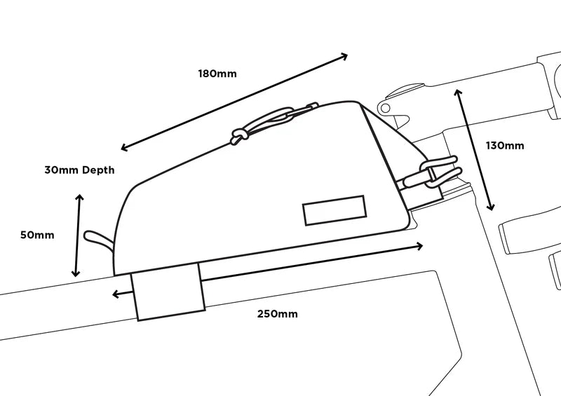 Runkolaukku RESTRAP TOP TUBE 0.8 L Musta