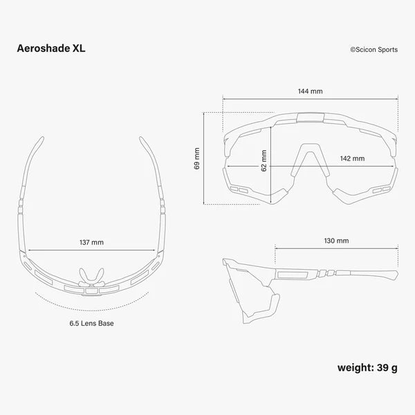 Lasit SCICON AEROSHADE Musta Iridium Sininen