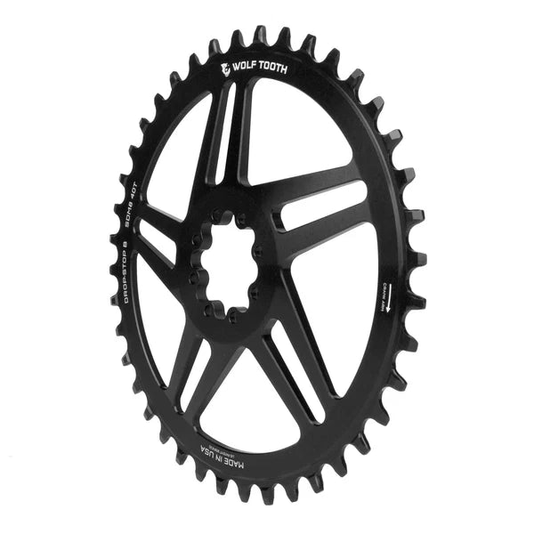 WOLF TOOTH DROP-STOP ST GRAVEL DM 8 ruuvi Sram Black Mono ketjupyörä
