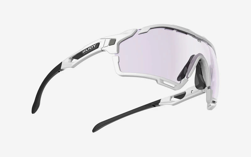 RUDY PROJECT CUTLINE Aurinkolasit Valkoinen IMPACTX™ linssit Photochromic Laser Purple -valokromaattinen laser violetti