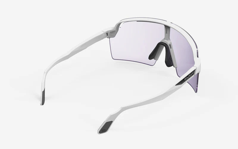 RUDY PROJECT SPINSHIELD PRO -lasit Valkoiset IMPACTX™-linssit Photochromic Laser Purple -valokromaattinen laser violetti