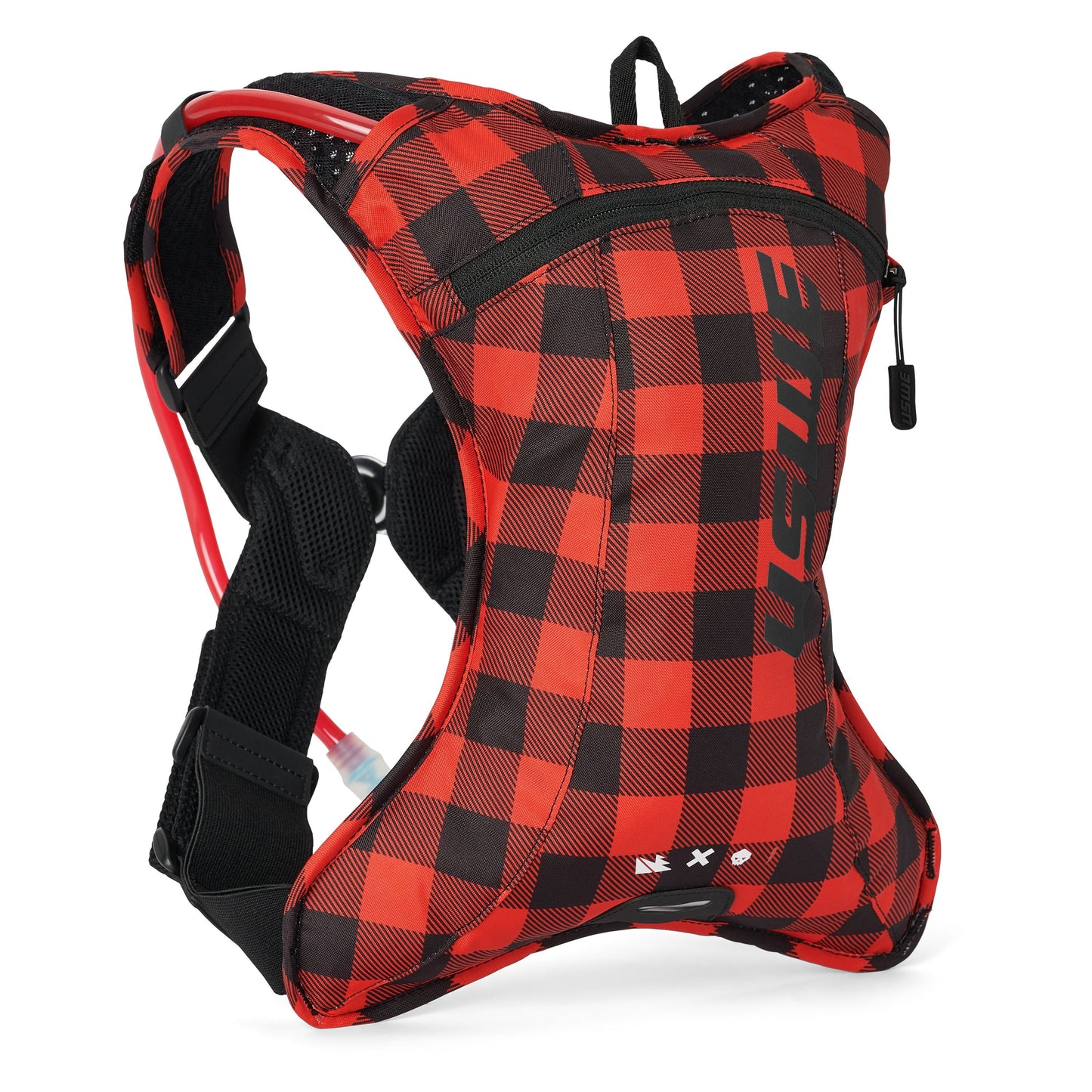 USWE OUTLANDER XC 2 L -juomareppu, flanelli, punainen/musta