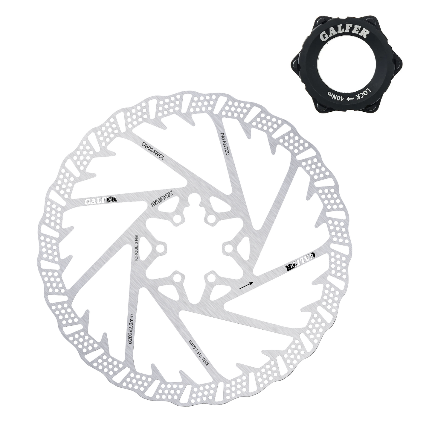 GALFER SHARK 2mm CENTER LOCK -levy GALFER SHARK 2mm CENTER LOCK -levy