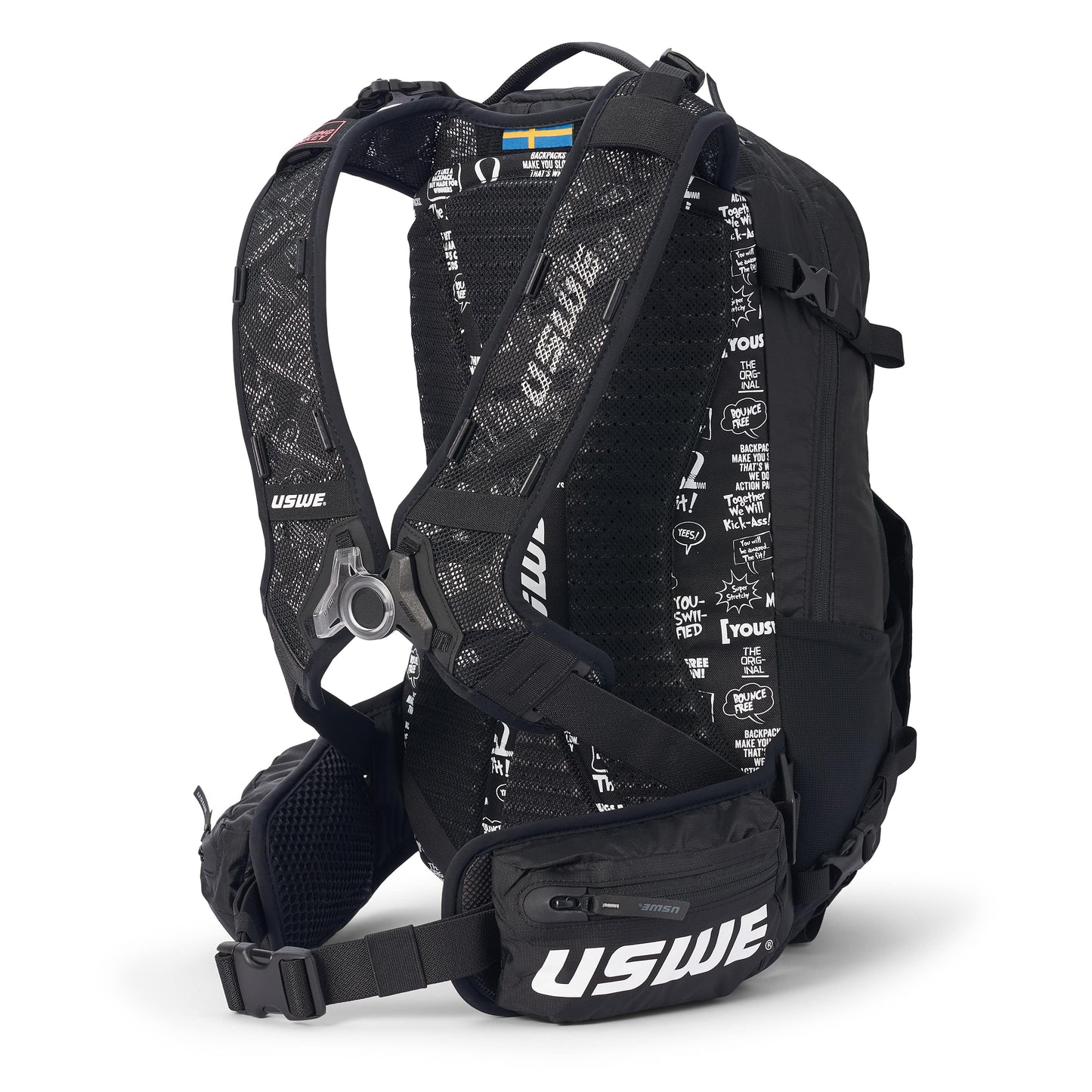 USWE SHRED 16 L -reppu, musta