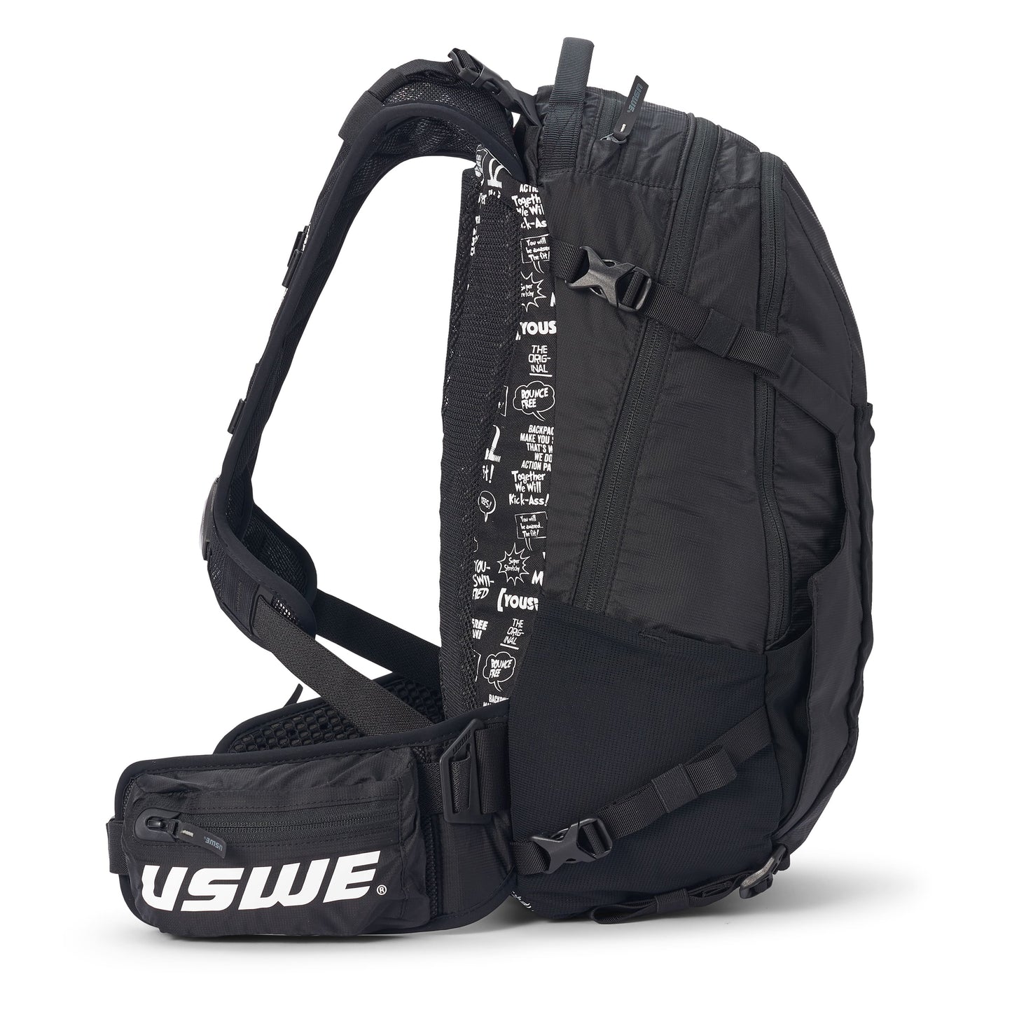 USWE SHRED 16 L -reppu, musta