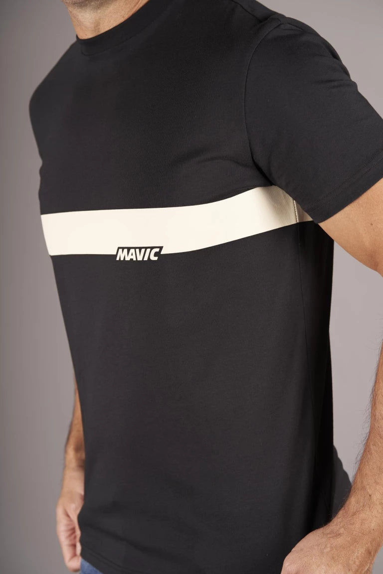 MAVIC CORPORATE STRIPE T-paita Musta