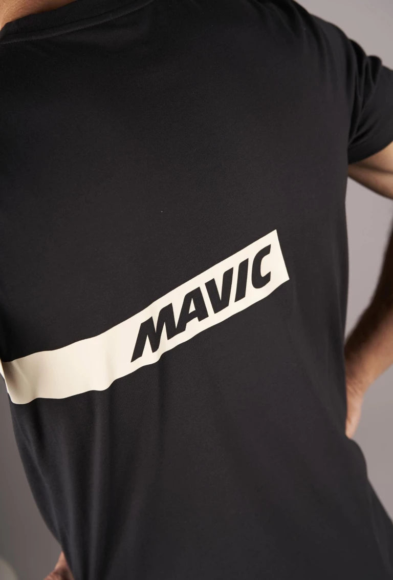 MAVIC CORPORATE STRIPE T-paita Musta
