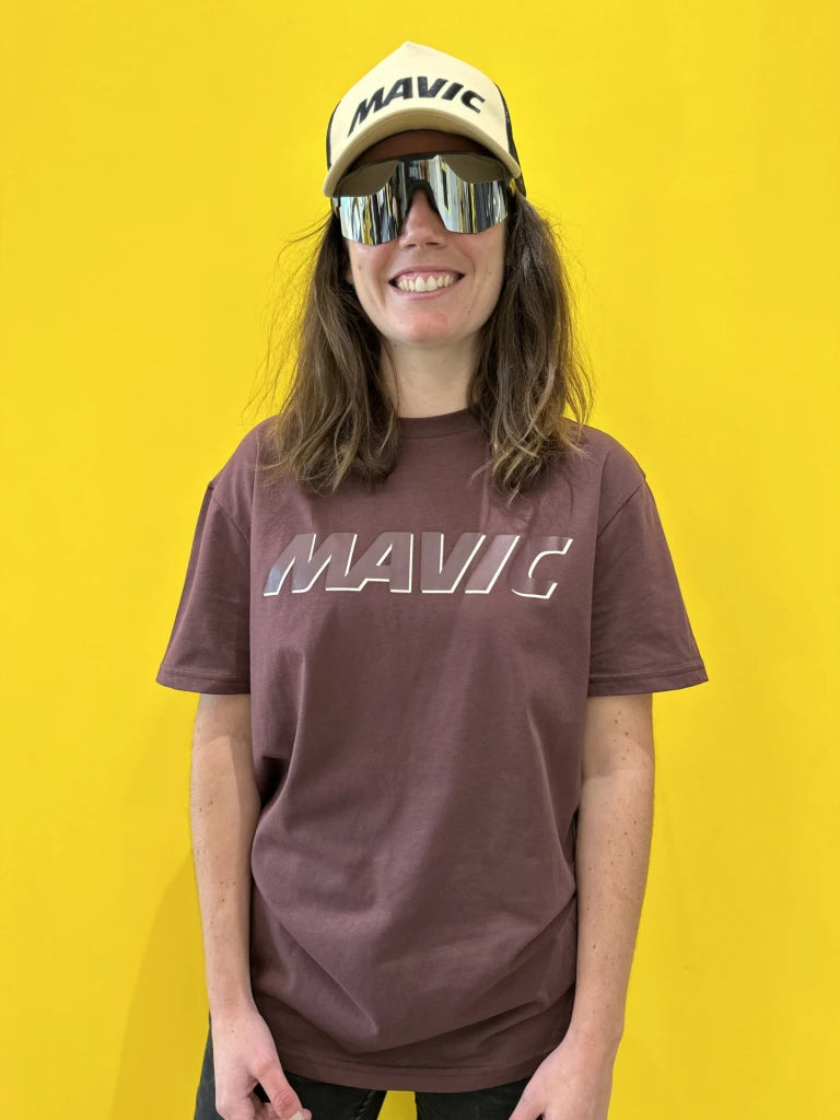 MAVIC CORPORATE LOGO Aubergine T-paita