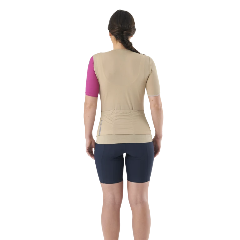 MAVIC ESSENTIAL Naisten lyhythihainen trikoo Beige/Fuksia