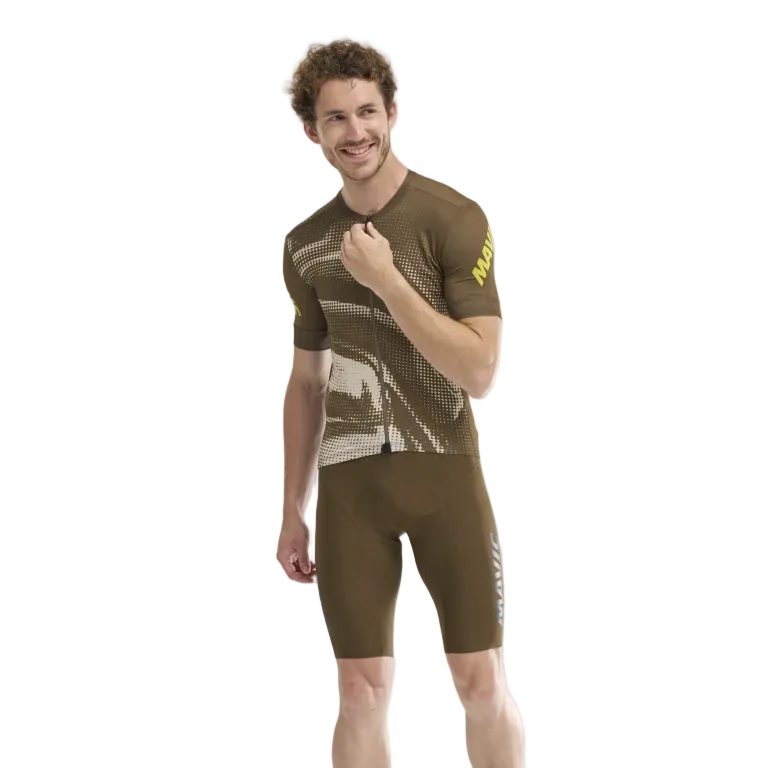 MAVIC AKSIUM GRAPHIC lyhythihainen trikoo Beige/ruskea