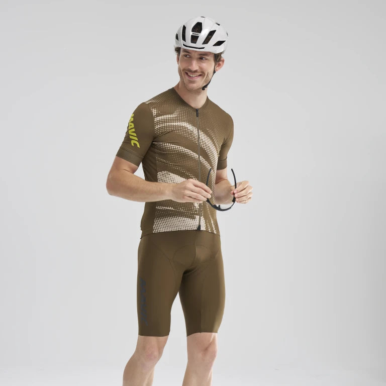 MAVIC AKSIUM GRAPHIC lyhythihainen trikoo Beige/ruskea