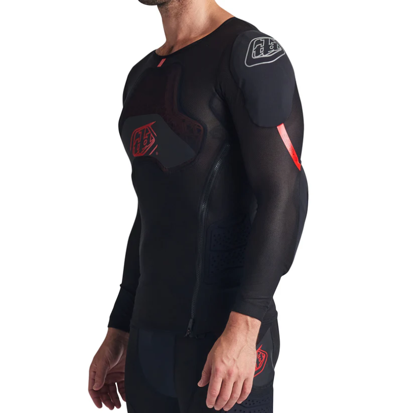 TROY LEE DESIGNS STAGE GHOST D3O suojaava t-paita pitkähihainen musta
