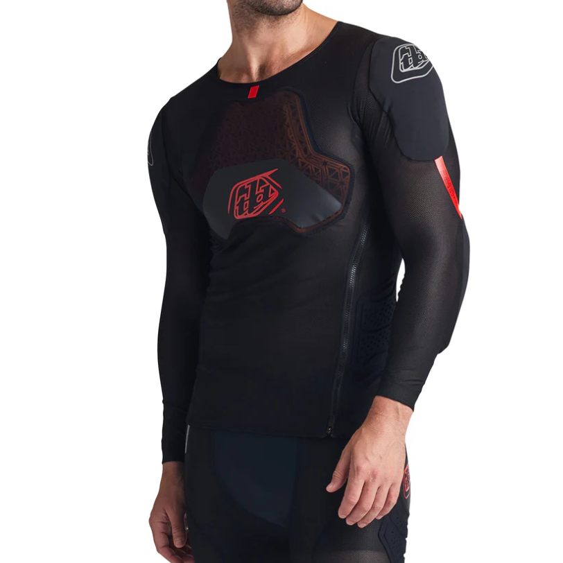 TROY LEE DESIGNS STAGE GHOST D3O suojaava t-paita pitkähihainen musta