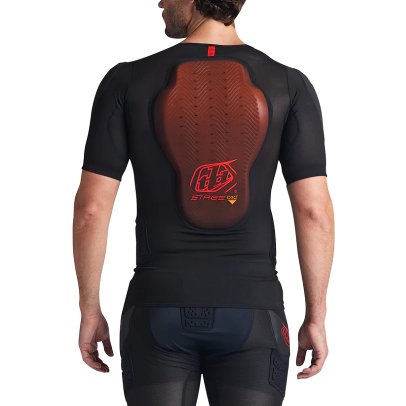 TROY LEE DESIGNS STAGE GHOST D3O Protection T-paita Lyhythihainen Musta