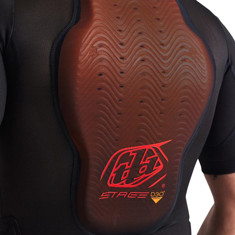 TROY LEE DESIGNS STAGE GHOST D3O Protection T-paita Lyhythihainen Musta