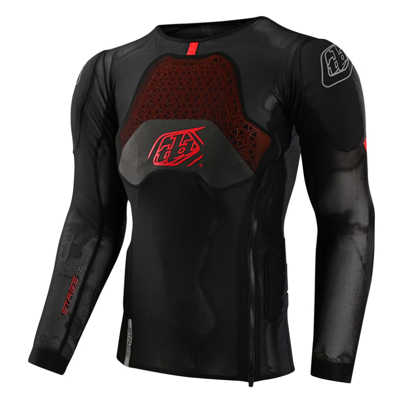 TROY LEE DESIGNS STAGE GHOST D3O suojaava t-paita pitkähihainen musta