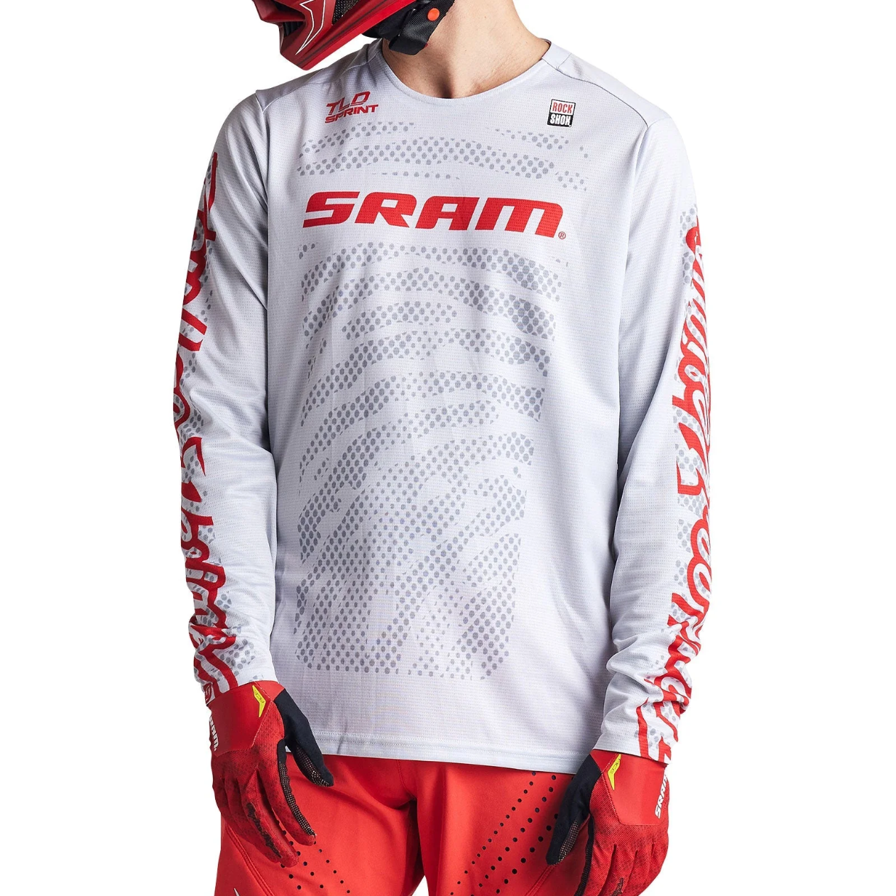 TROY LEE DESIGNS SPRINT SRAM pitkähihainen pelipaita valkoinen