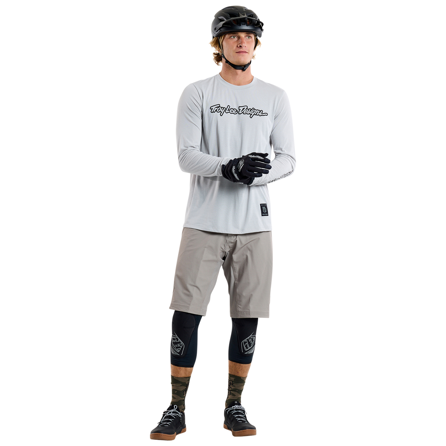 TROY LEE DESIGNS SKYLINE RIDE TEE SIGNATURE Jersey pitkähihainen harmaa 2025