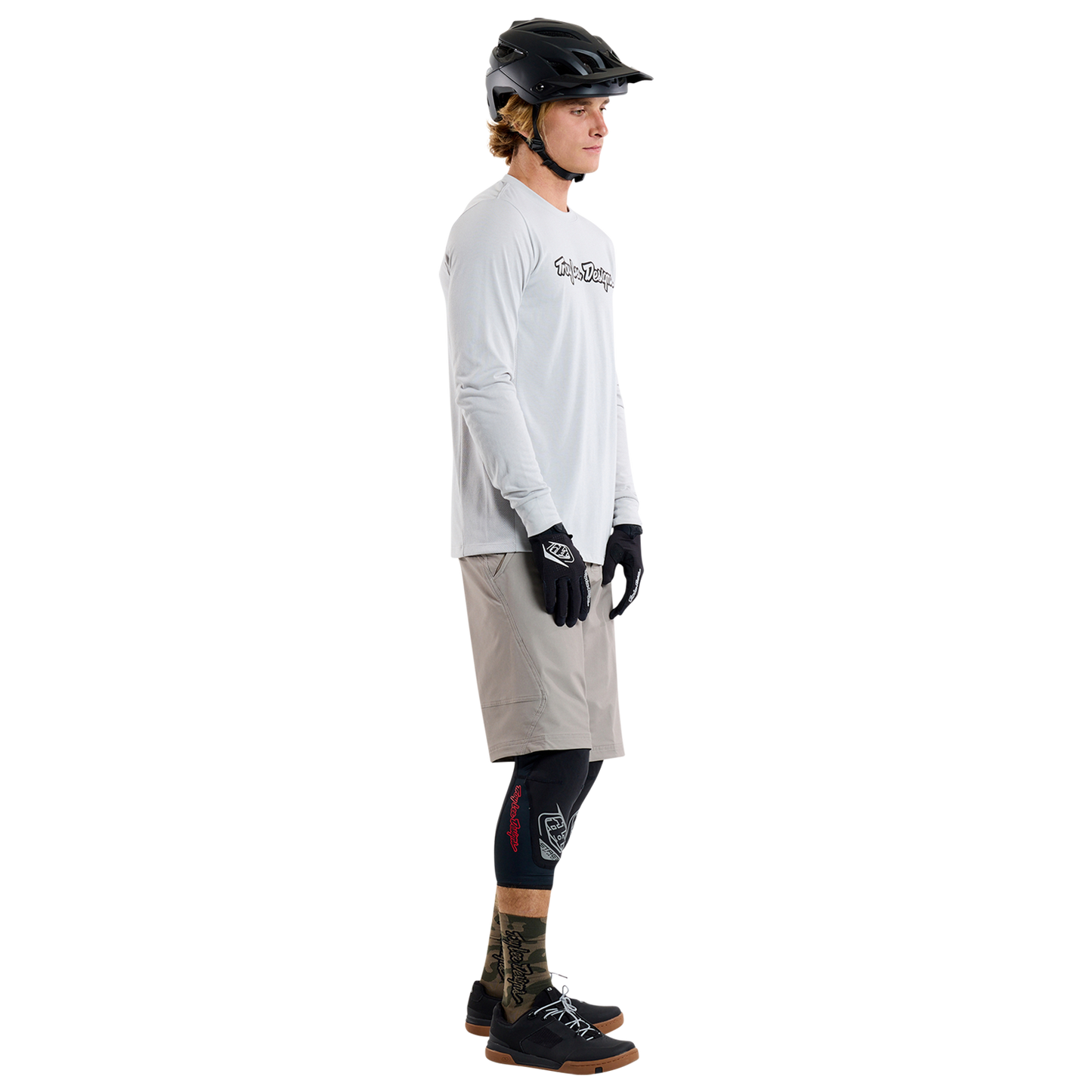 TROY LEE DESIGNS SKYLINE RIDE TEE SIGNATURE Jersey pitkähihainen harmaa 2025