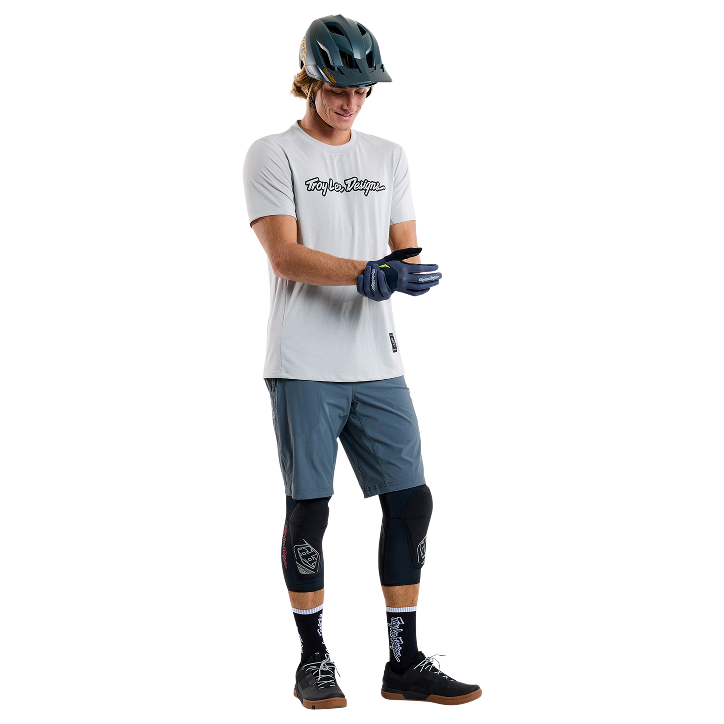 TROY LEE DESIGNS SKYLINE RIDE TEE SIGNATURE Jersey Lyhythihainen harmaa 2025