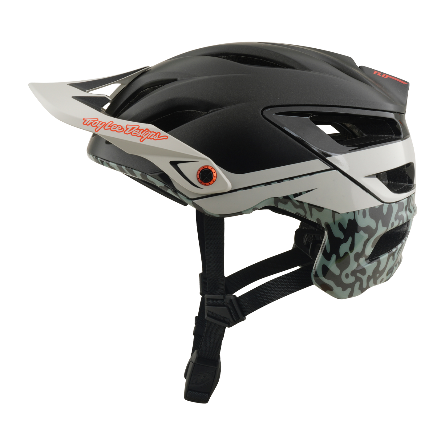 MTB-kypärä TROY LEE DESIGNS A3 MIPS HALO PUMICE Charcoal/Valkoinen