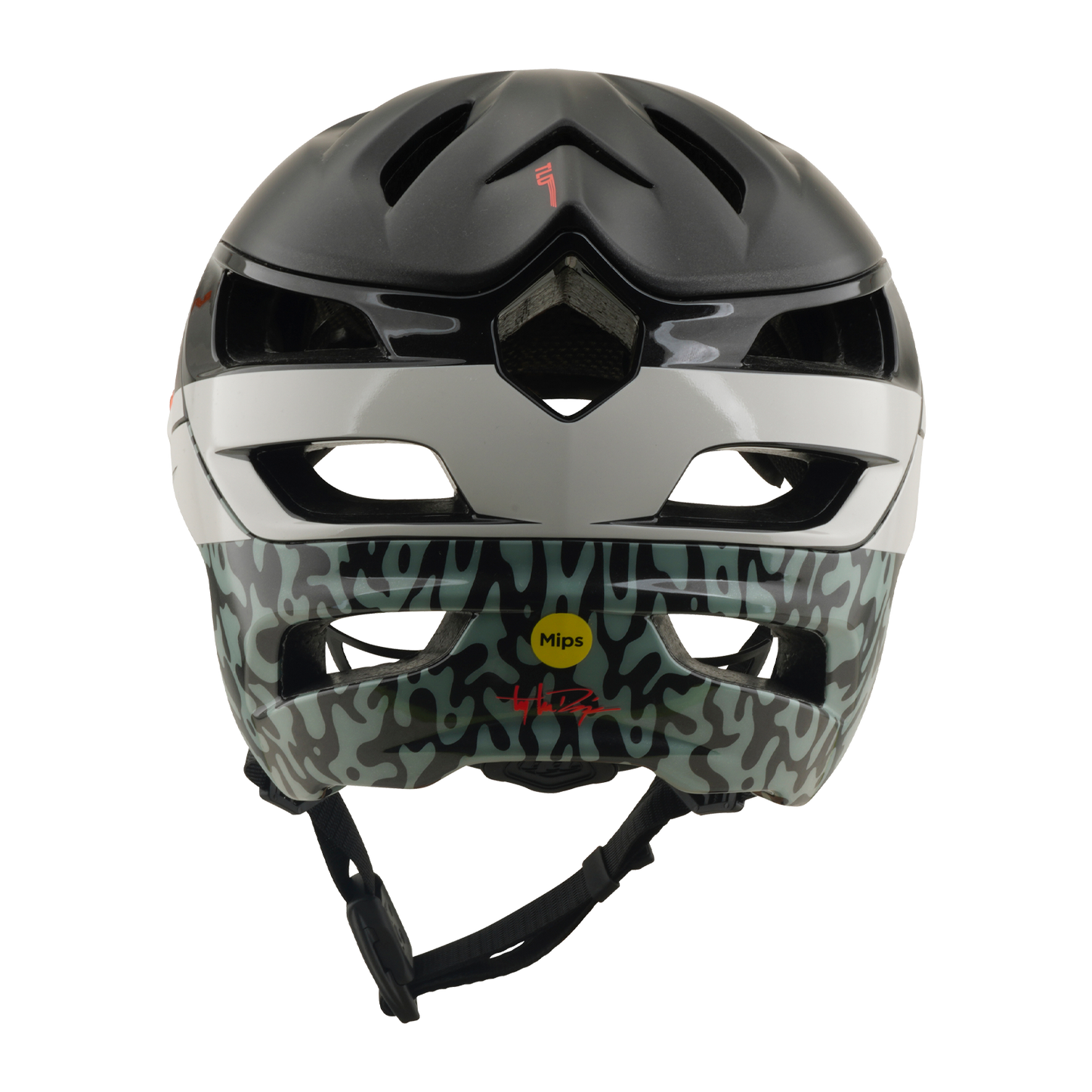 MTB-kypärä TROY LEE DESIGNS A3 MIPS HALO PUMICE Charcoal/Valkoinen