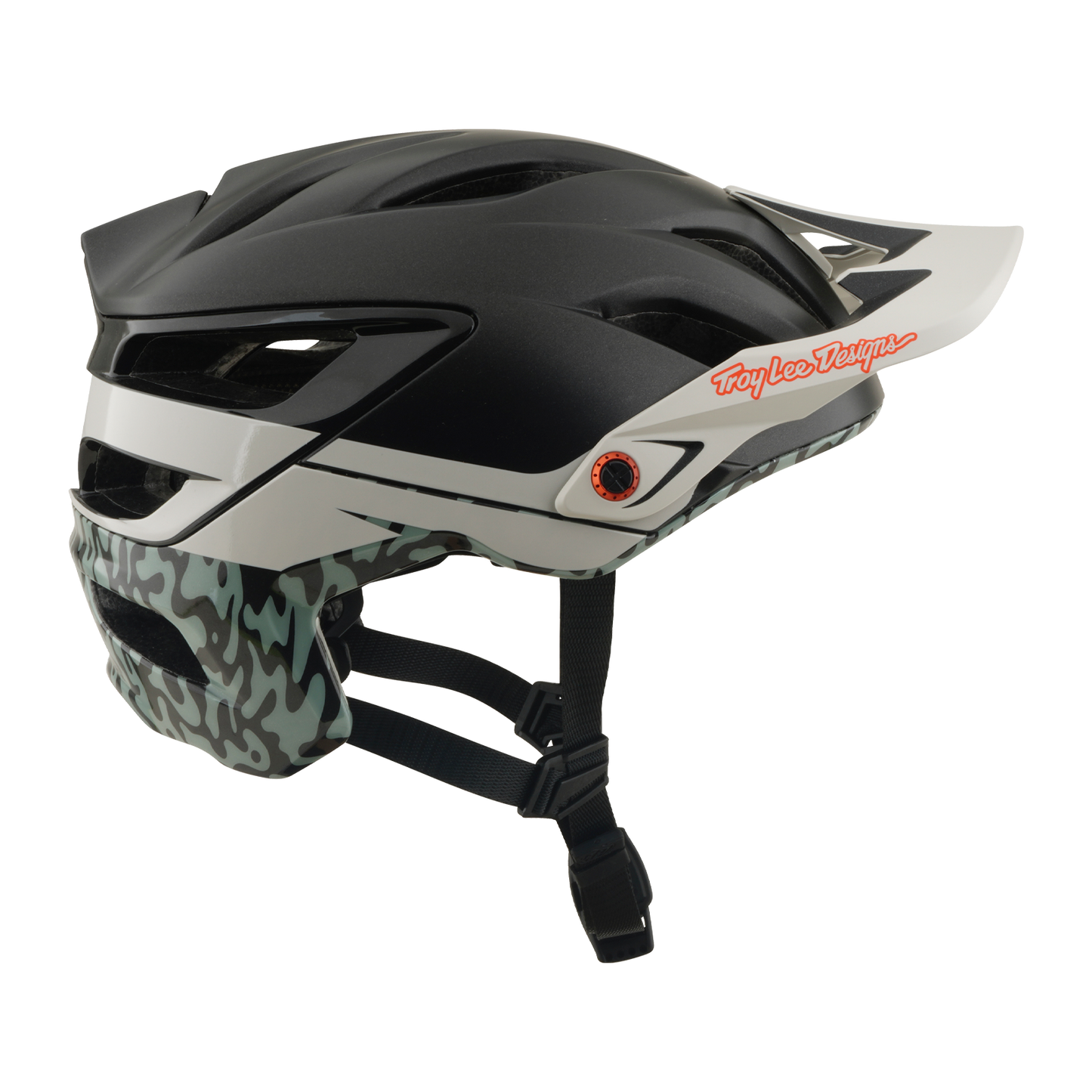MTB-kypärä TROY LEE DESIGNS A3 MIPS HALO PUMICE Charcoal/Valkoinen
