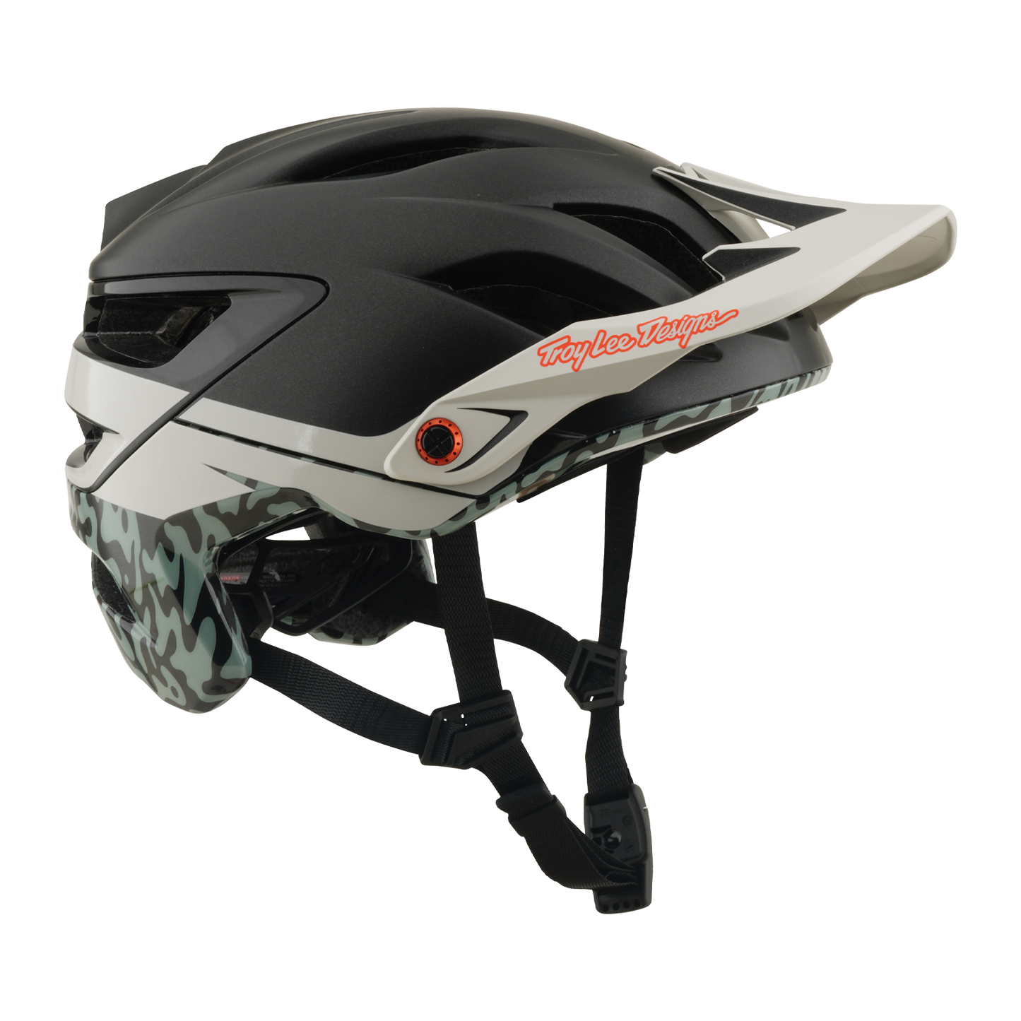 MTB-kypärä TROY LEE DESIGNS A3 MIPS HALO PUMICE Charcoal/Valkoinen