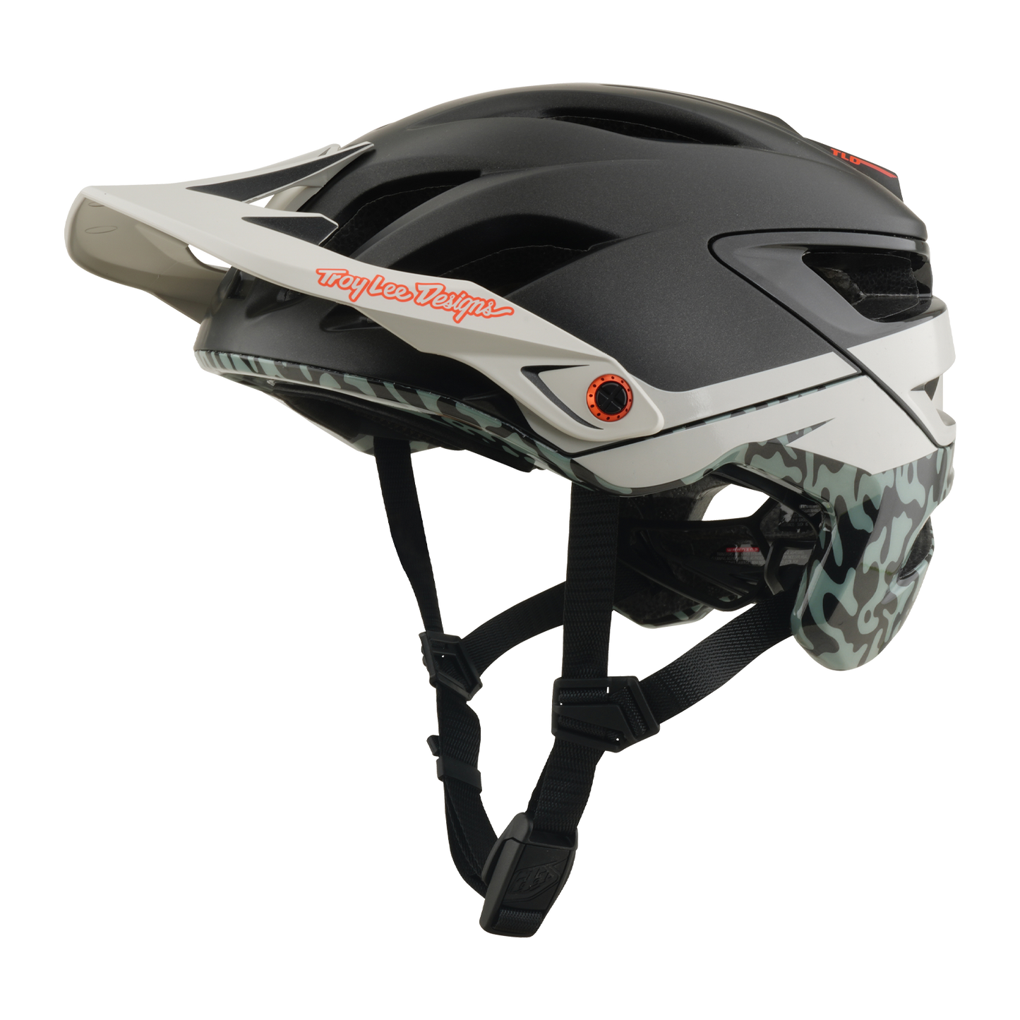 MTB-kypärä TROY LEE DESIGNS A3 MIPS HALO PUMICE Charcoal/Valkoinen