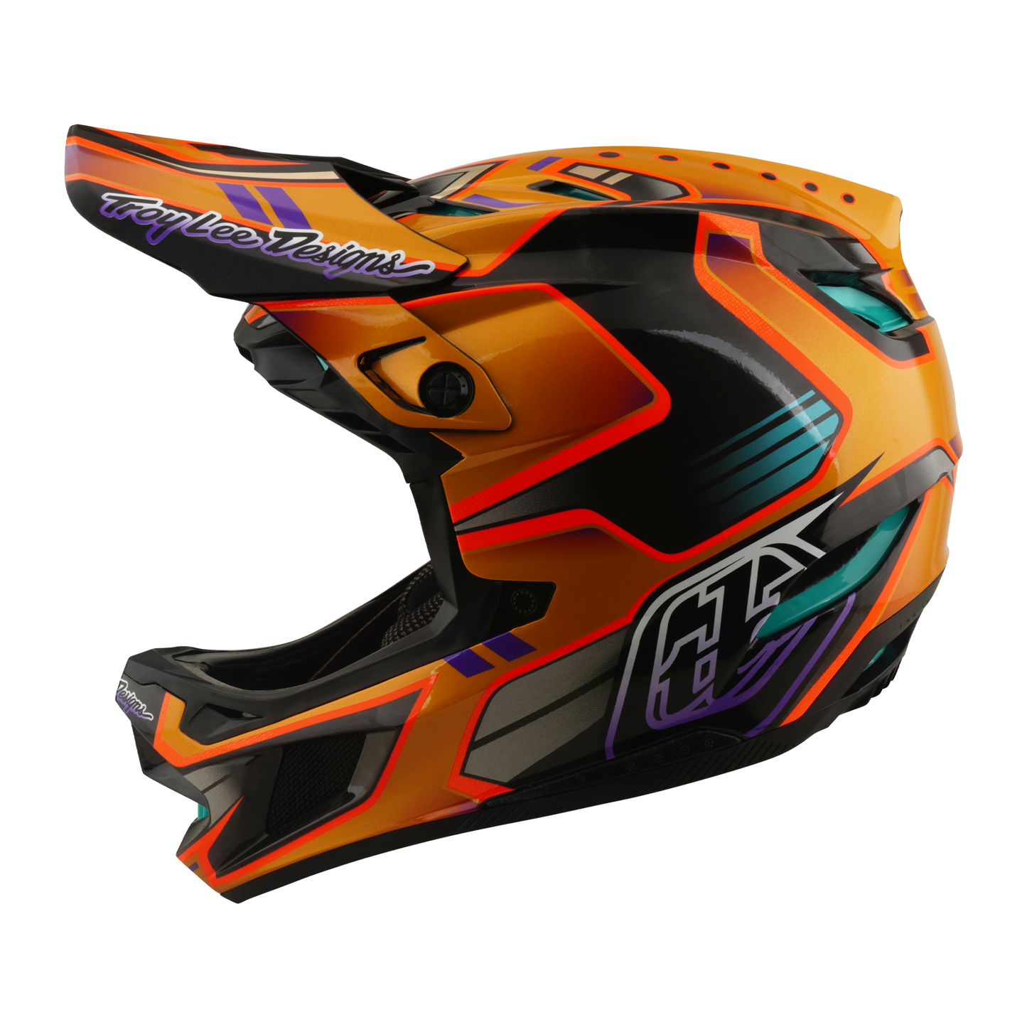 TROY LEE DESIGNS D4 CARBON MIPS Crest Gold MTB-kypärä