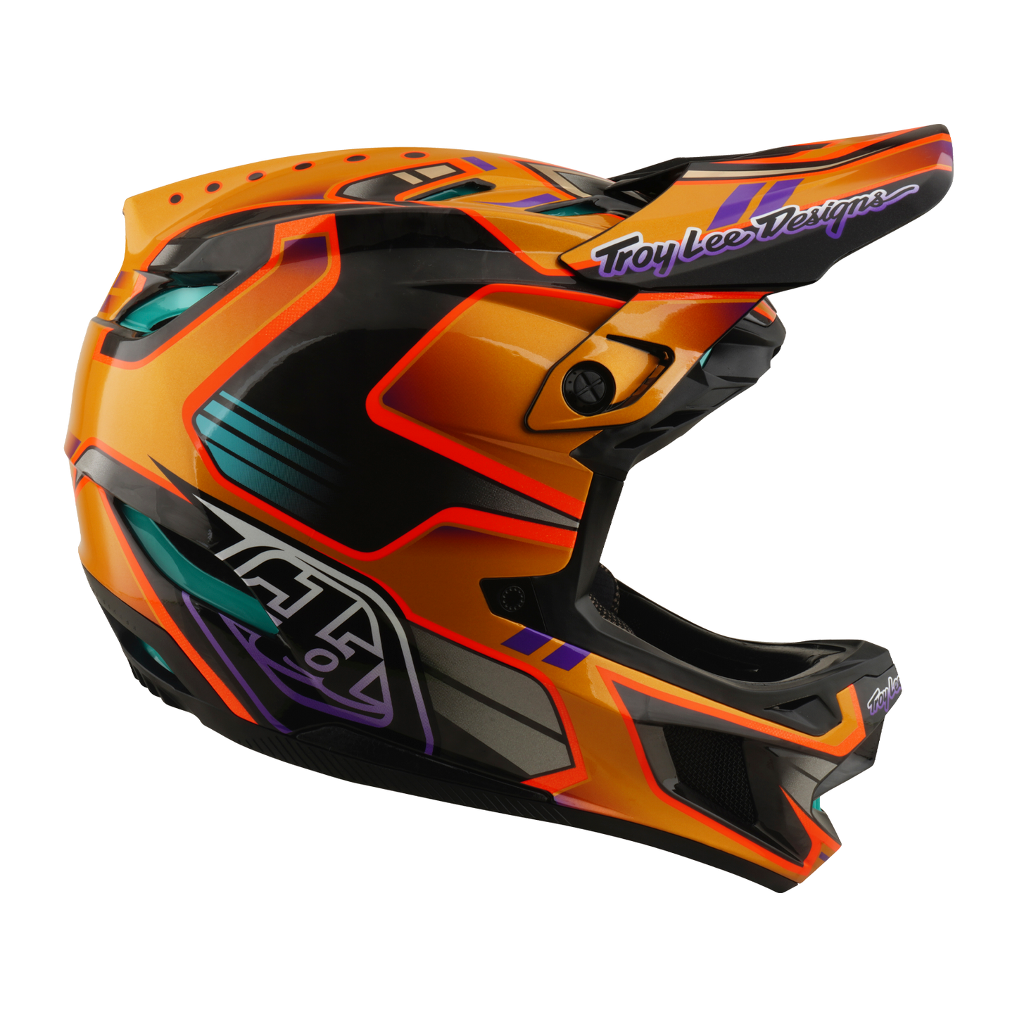 TROY LEE DESIGNS D4 CARBON MIPS Crest Gold MTB-kypärä