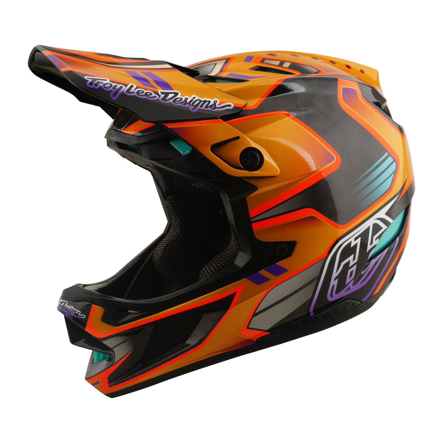 TROY LEE DESIGNS D4 CARBON MIPS Crest Gold MTB-kypärä