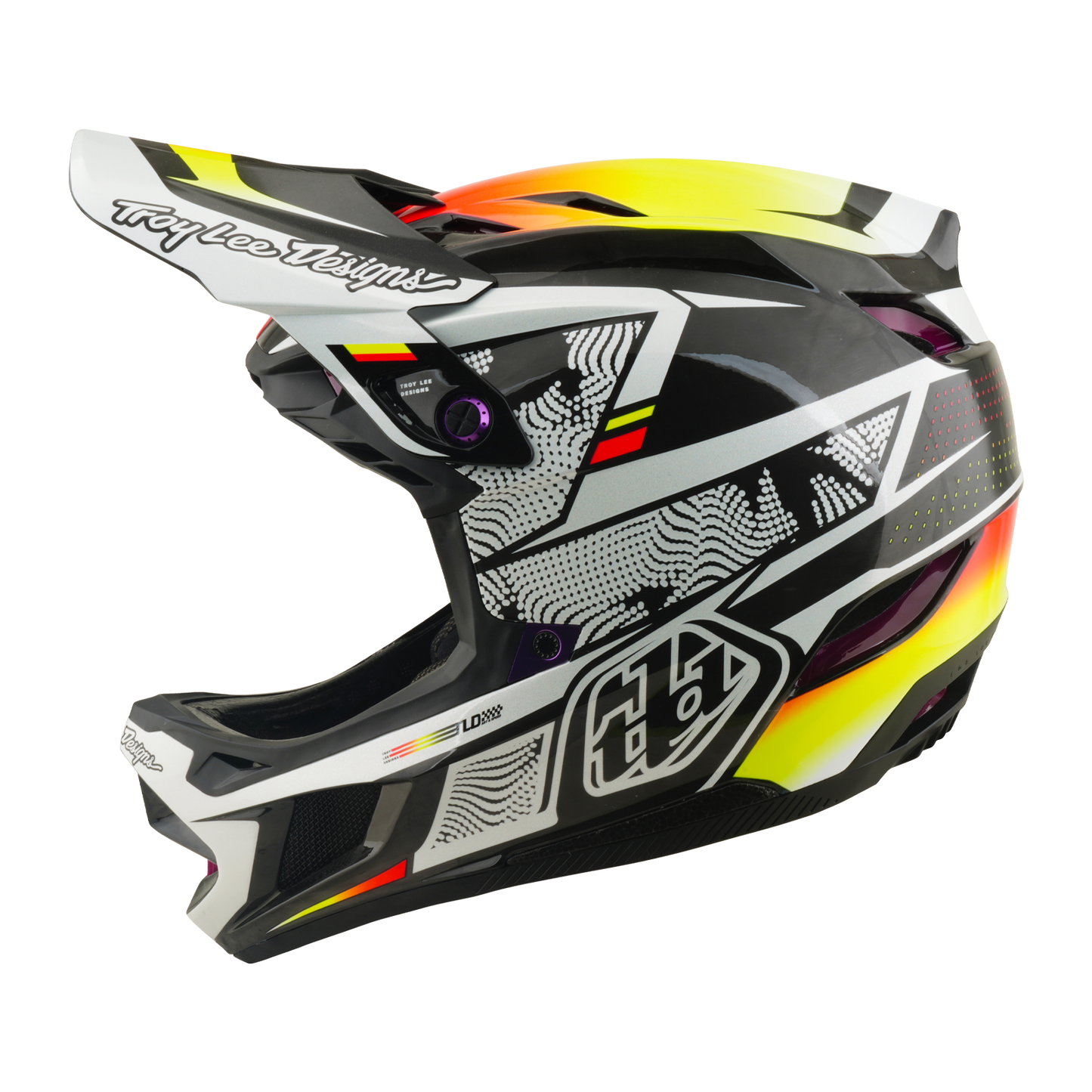 TROY LEE DESIGNS D4 CARBON MIPS vuorattu MTB-kypärä Musta/Keltainen