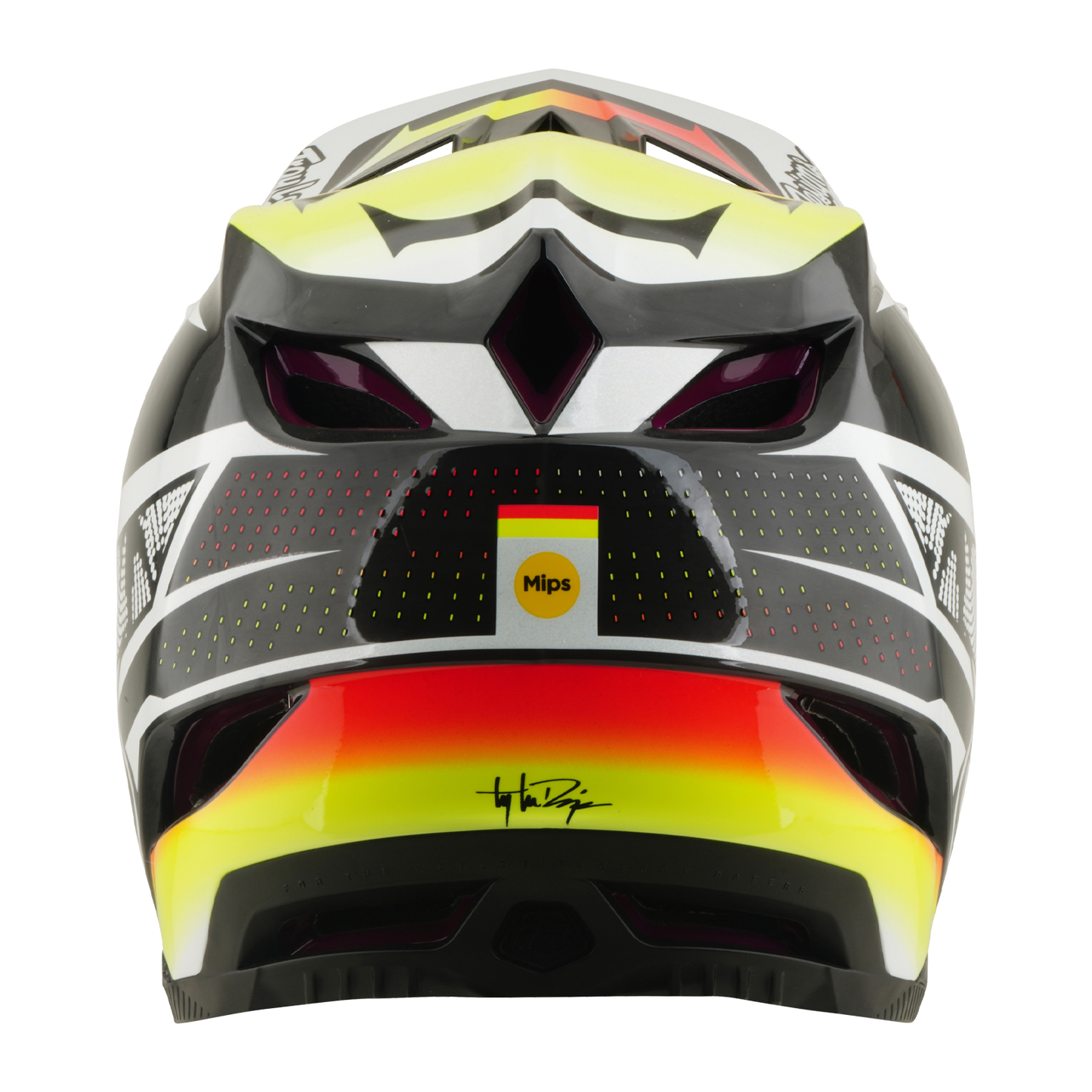 TROY LEE DESIGNS D4 CARBON MIPS vuorattu MTB-kypärä Musta/Keltainen