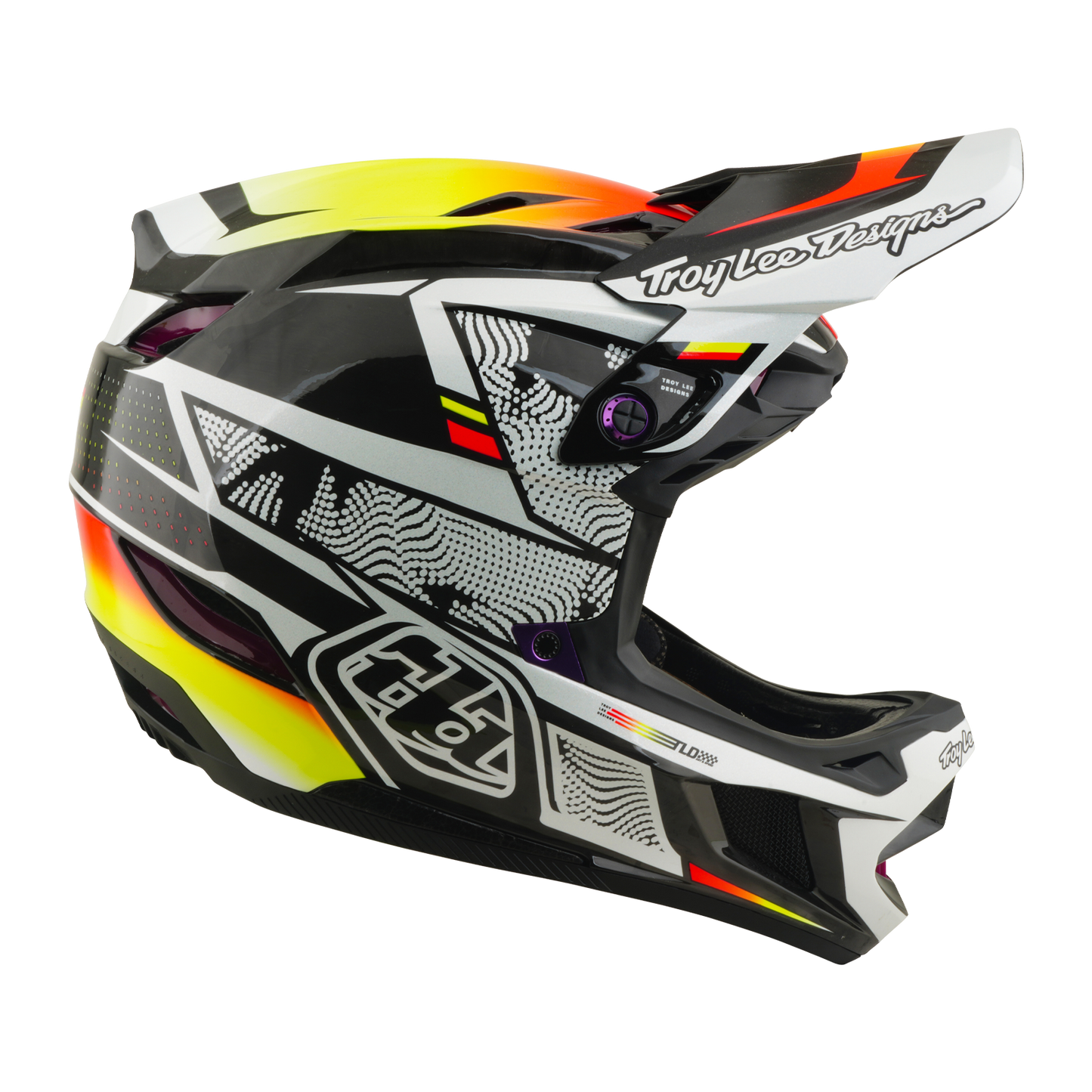 TROY LEE DESIGNS D4 CARBON MIPS vuorattu MTB-kypärä Musta/Keltainen
