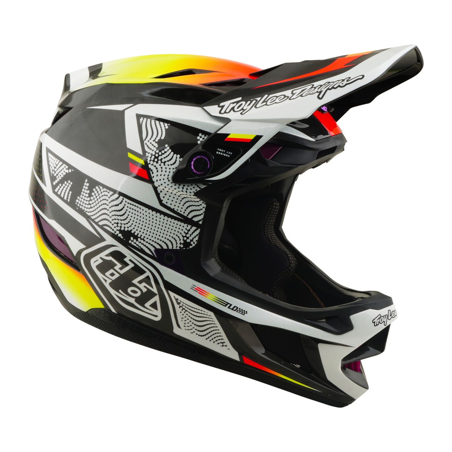 TROY LEE DESIGNS D4 CARBON MIPS vuorattu MTB-kypärä Musta/Keltainen